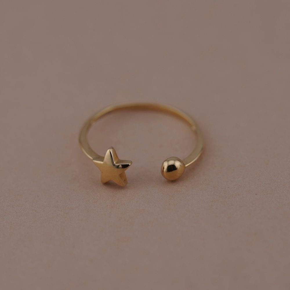 14k Solid Gold Star Ring | Birthday Gift | Everyday Jewelry | Minimal Jewelry |